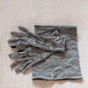 Smartwool Isle Print Wool Gloves and Gaiter Set